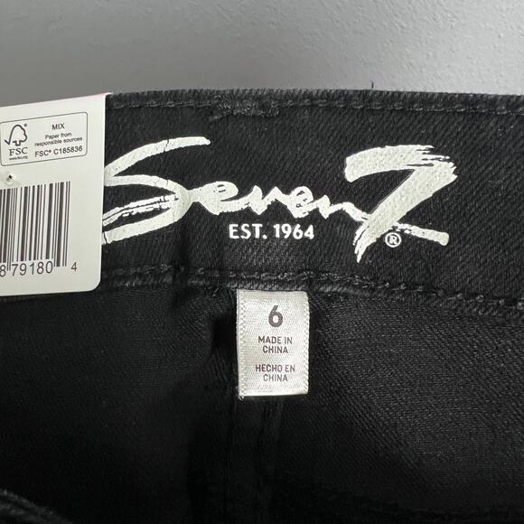 NWT Seven7 Women's 6 Bermuda Shorts Relaxed Fit Mid Rise Fray Hem Stretch Casual - Picture 9 of 15